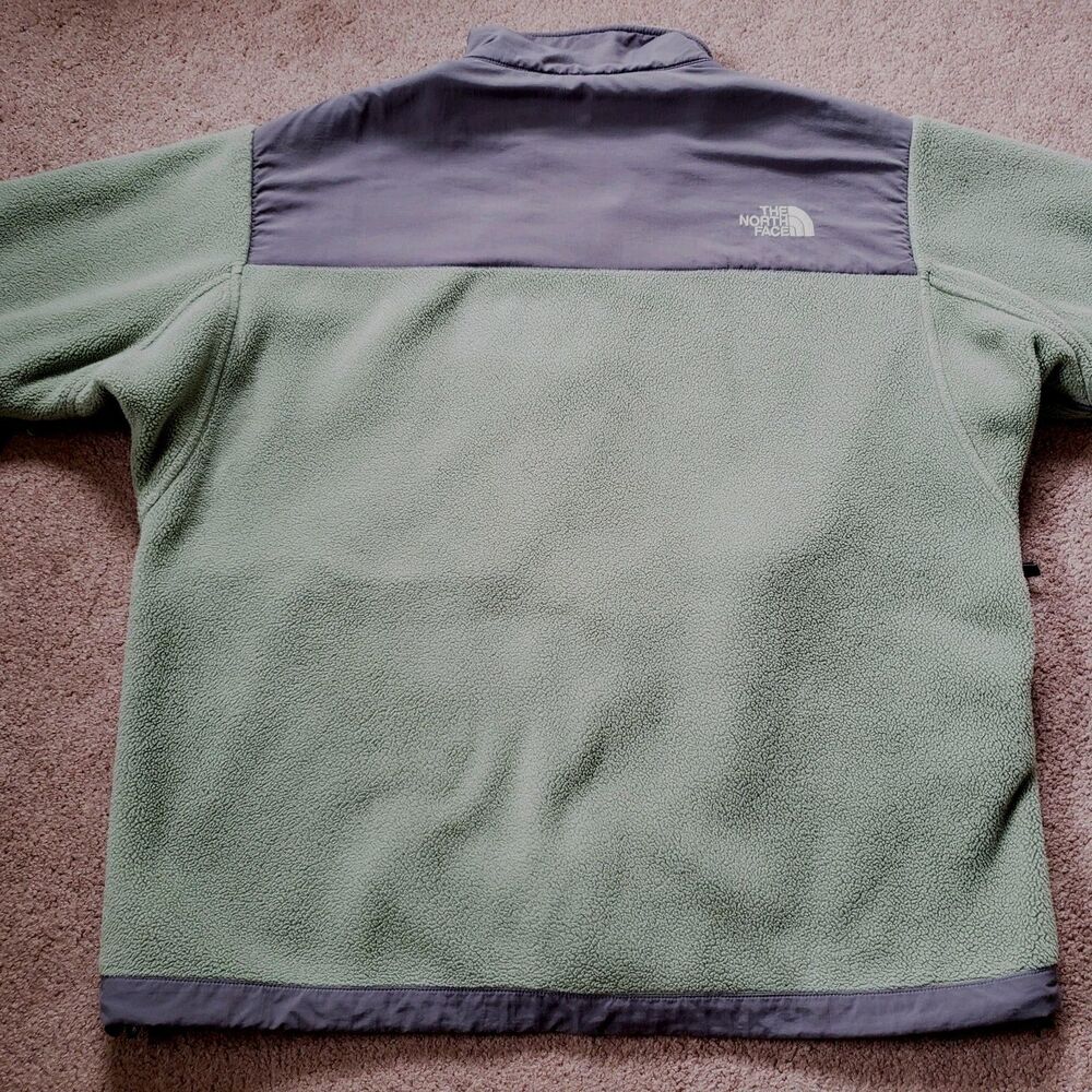 The North Face Denali Polartec Fleece Full Zip Jacket Sage Green Gray Size Large - Picture 2 of 9